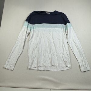 Marine Layer Shirt Mens Large Blue Block JACOB Lightweight Long Sleeve Crew